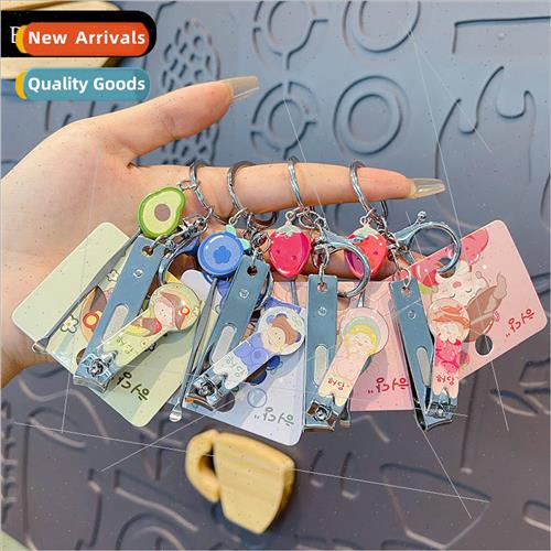 Tiny Artist Ear Spoon Nail Clipper Keychain Female Exquisite