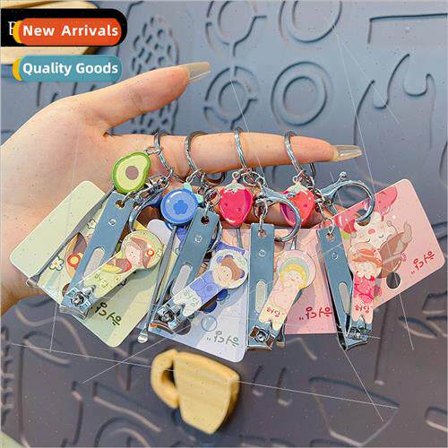 Tiny Artist Ear Spoon Nail Clipper Keychain Female Exquisite