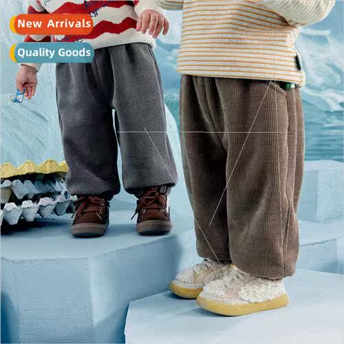 2023 winter new childrens solid color silver fox velvet warm