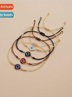 Spring and summer new retro bohemian  gold beads blue and wh