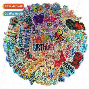 Stickers Balloon Polka Birthday Dot Happy Laser Pieces