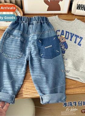 2024 spring childrens clothing boys and children sandwashed