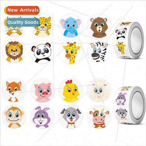 Childrens cartoon animal stickers cute reward stickers label