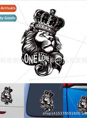 D-868 new a lion love crown graphic body stickers color diff