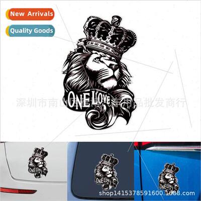 D-868 new a lion love crown graphic body stickers color diff