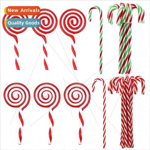 Christmas decoration acrylic candy cane Plastic red and whit