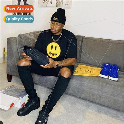 DrewHouse Justin Bieber Embroidered Smiley Knit Hat Casual W