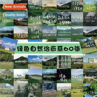 landscape stickers simple healing nature literary green