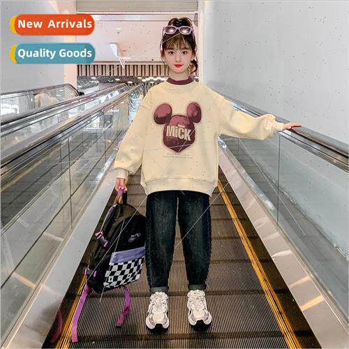 Girls sweater 2023 fall and winter new 适用eign- childrens l