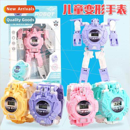 Work childrens school gifts trans适用ming robot watch kinder
