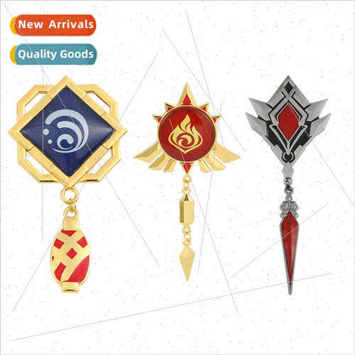 al God Gods Eye minous Brooch Genshin Impact Enamel Pin Back