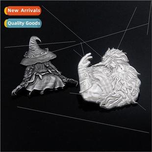 ring witch portrait old metal Geffreys man brooch Game Lani