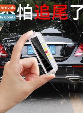 Solar car anti-tailgating flashing lights without wiring ele