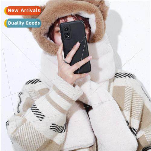 Plush hat scarf female winter section scarf bear fall and wi