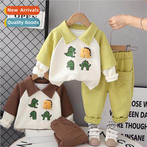 Boys spring fall and winter suit 2023 new baby clothes child