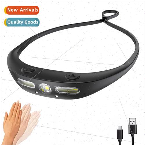 New silicone sensor headlamp Type-C rechargeable XPE bright