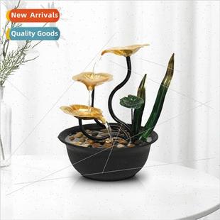 Modern creative iron water fountain home indoor metal soft f