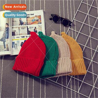 2019 spring and summer Korean pointed hat authentic solid co