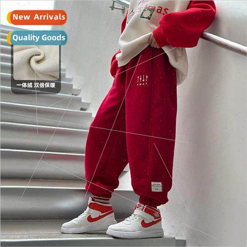 Boys padded pants fall and winter 2024 new childrens one-pie