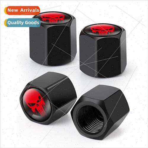Skull car modification personalized valve cap tire aluminum