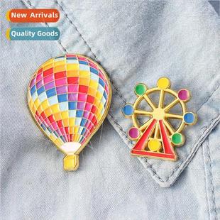 Ferris Wheel Brooch Air Clothing Drip Balloon Oil Hot Alloy