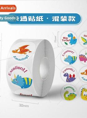 500 stickers/roll 1 inch/1.5 inch cute children cartoon anim