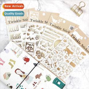 stickers stamping Christmas decorations goo Vintage gold hot