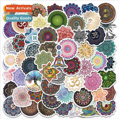 60 Mandala Flower Stickers Yoga Stickers ggage Guitar Comput