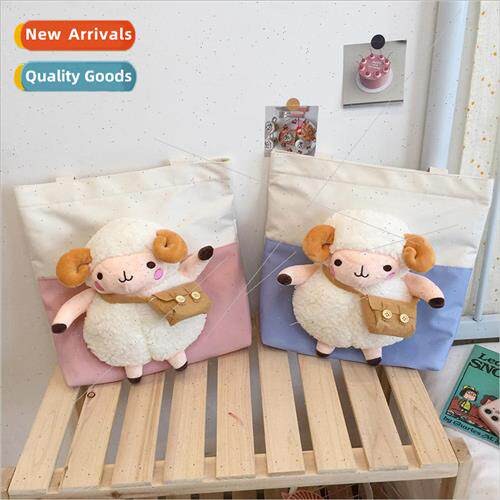 Sheep canvas bag bag female cute ins teenage girl shoulder c