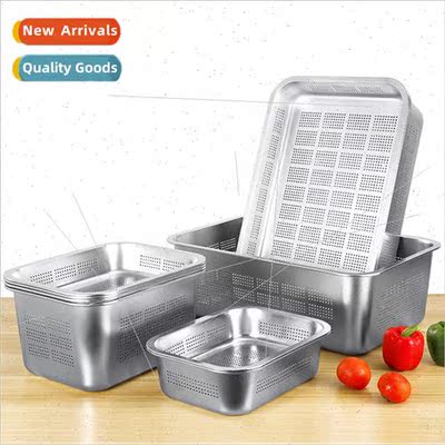 Stainless Steel Per适用ated Square Basin Rectangular Leaky T