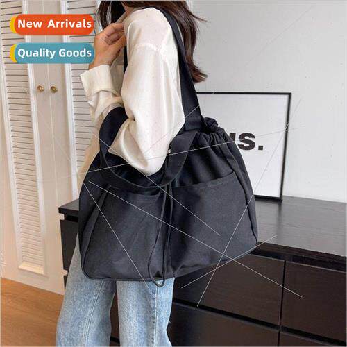Japanese ins Drawstring Bucket Shoulder Bag Large Capacity t
