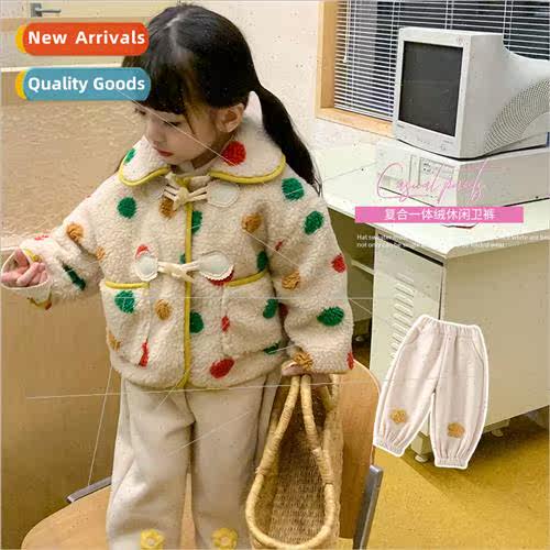 Korean girls pants 23 fall and winter new padded thickened s