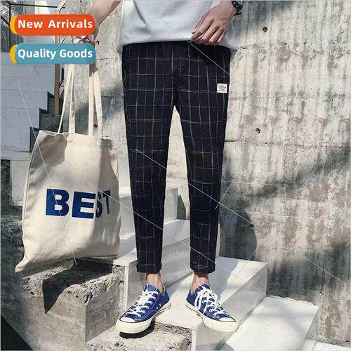 Spring and Autumn new college British  nd plaid tie rope stu