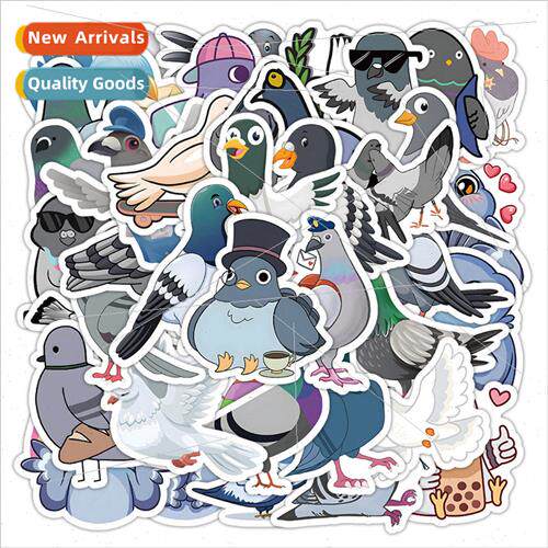 50 cartoon pigeon stickers cute carrier pigeon ornamental pi