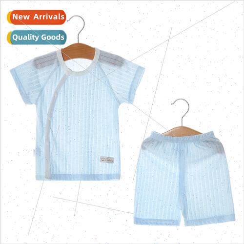 Infant short-sleeved cotton suit men and women baby half-sle