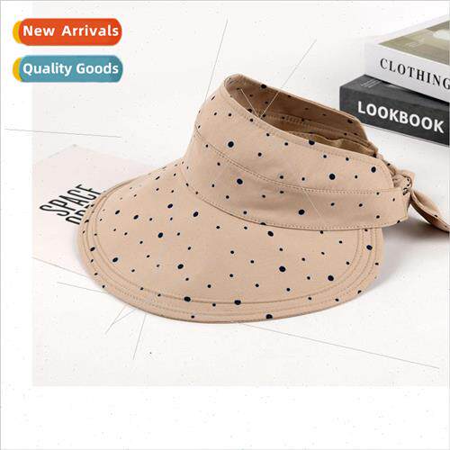 Sun hat spring and summer polka dot bow travel sun hat UV pr