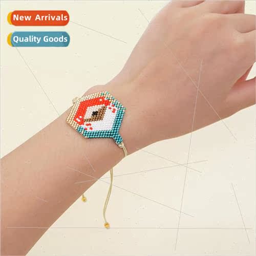 ins ethnic  rice beads handmade beaded bracelet jewelry nd p