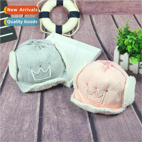 Autumn and winter childrens hats soft brim crown pattern men