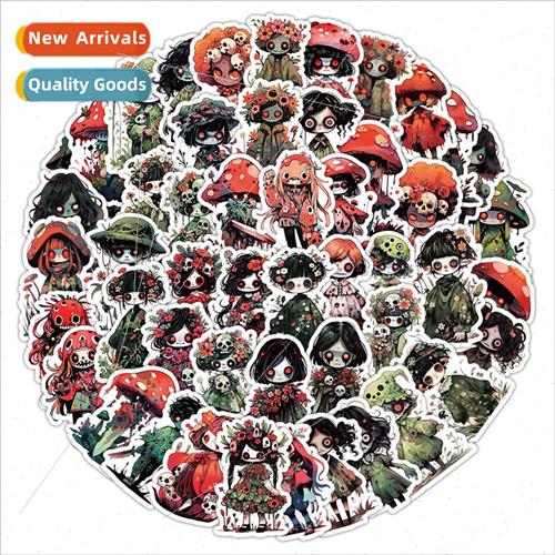 60 cartoon zombie fungus invasion stickers laptop luggage sc