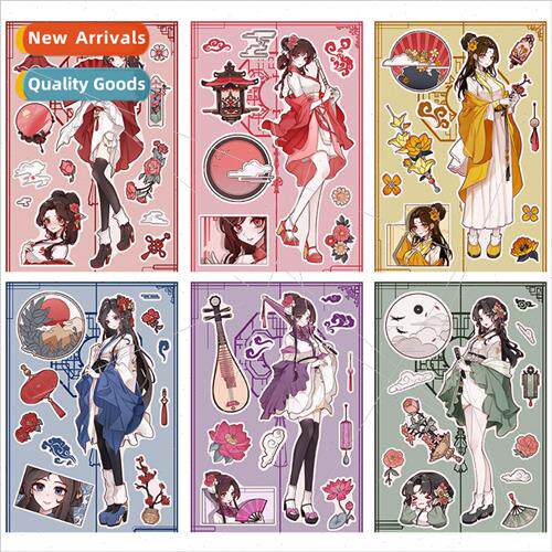 8 national  sister dress up character stickers cell phone ca