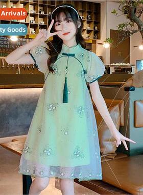 2022 summer new childrens clothing dress summer little girl