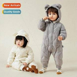 Baby down jacket 21 winter new warm crawling clothes newborn