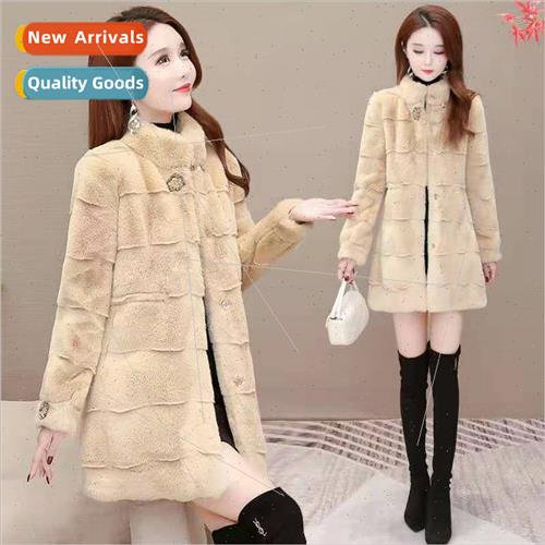 2021 new Danish mink velvet medium-length female imitation f