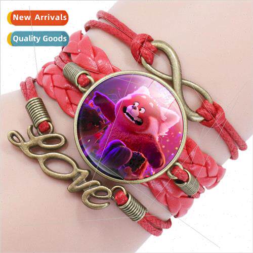 turning red cartoon image time gem multi-layer bracelet red