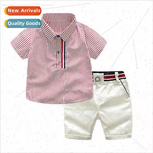 Childrens summer new boys Korean short-sleeved T-shirt elast
