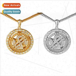 encrusted Personalized diamond rotatable dollar exaggerated