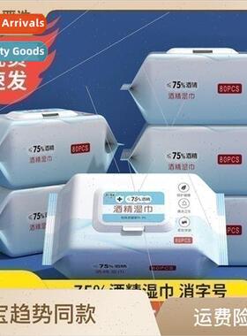 75 Degree Alcohol Wet Wipes Large Pack of 80 Disinfectant Di
