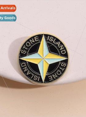 Stone Island Creative four-pointed star colorful shape metal