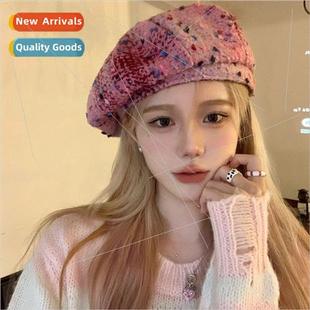 fall sweet the Japanese winter and sub beret ins Korean