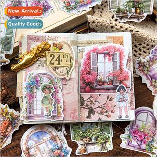 front paper Time series the Japanese stickers window
